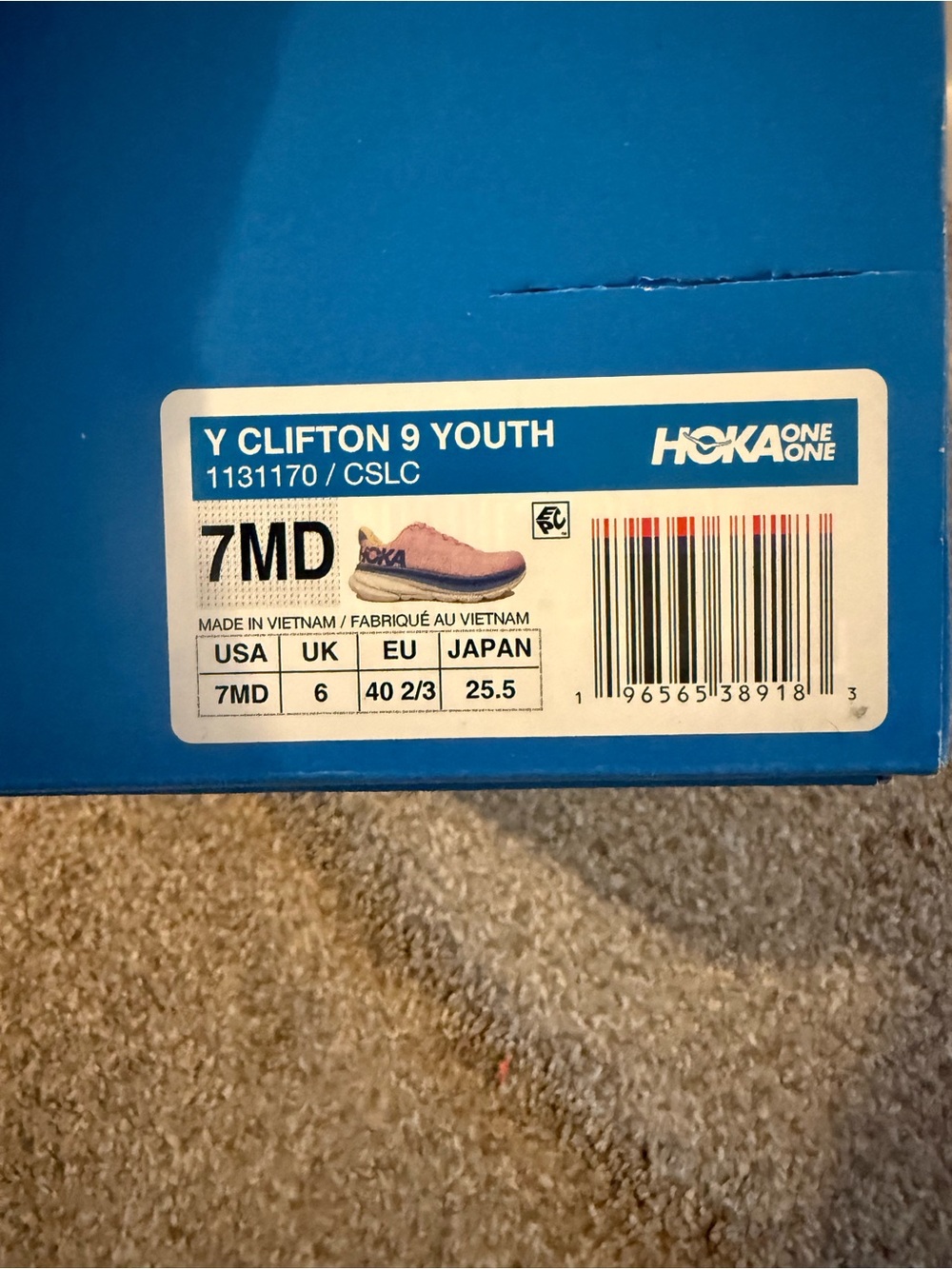 Hoka Pink, Blue & Yellow Running Shoes - Picture 6 of 6